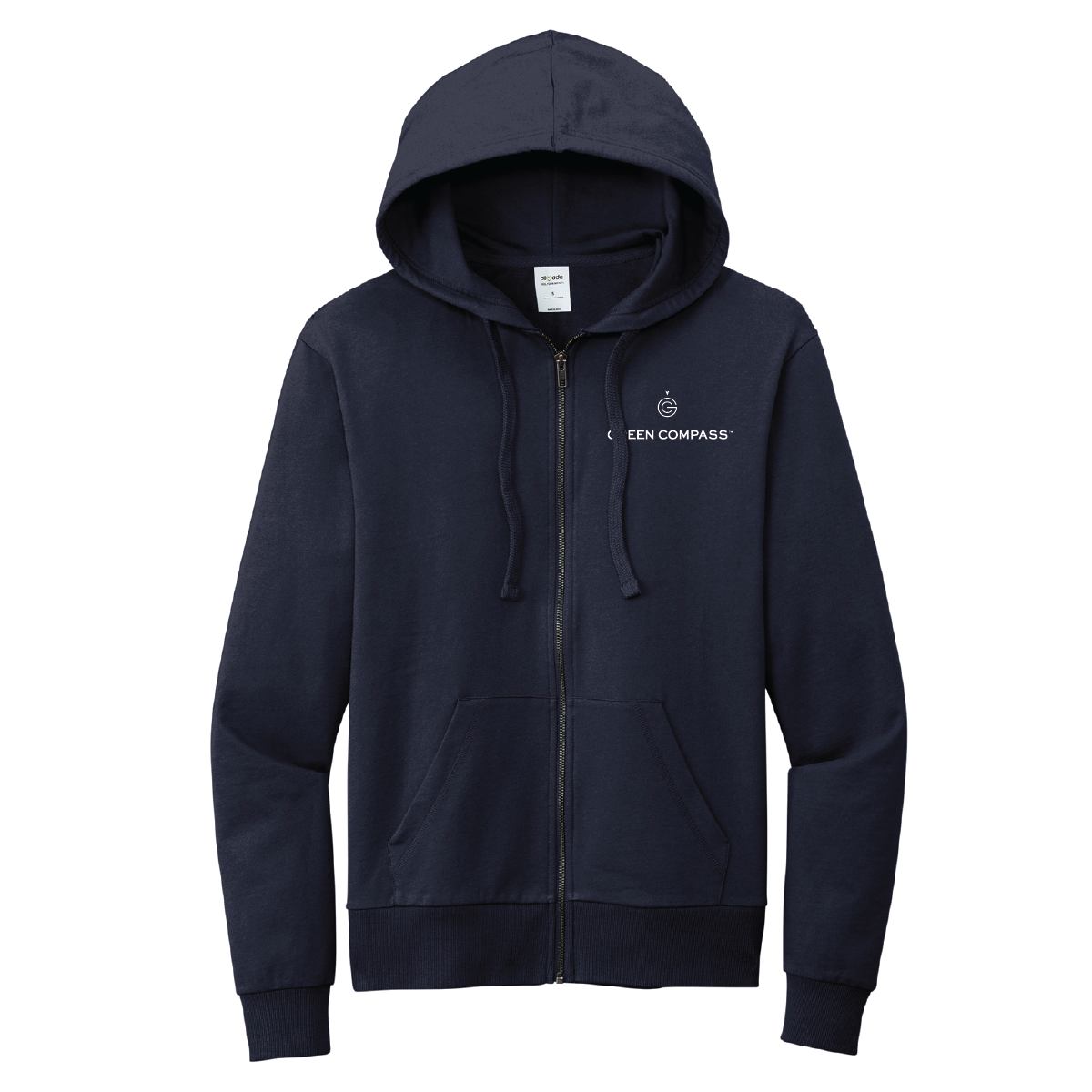 Green Compass Allmade Zip Up Hoodie